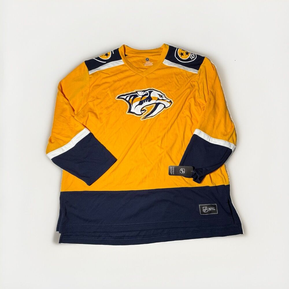 NWT Nashville Predators NHL Hockey Jersey Gold Men’s XL Official Licensed